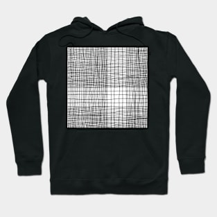 Monochrome black and white graphic plaid minimalist style I Hoodie